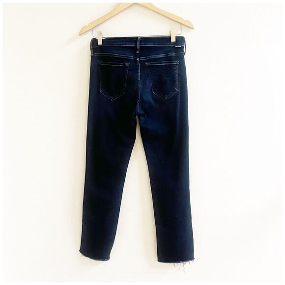 MOTHER Women's Straight Leg Jeans - Dark Blue - Picture 4 of 12